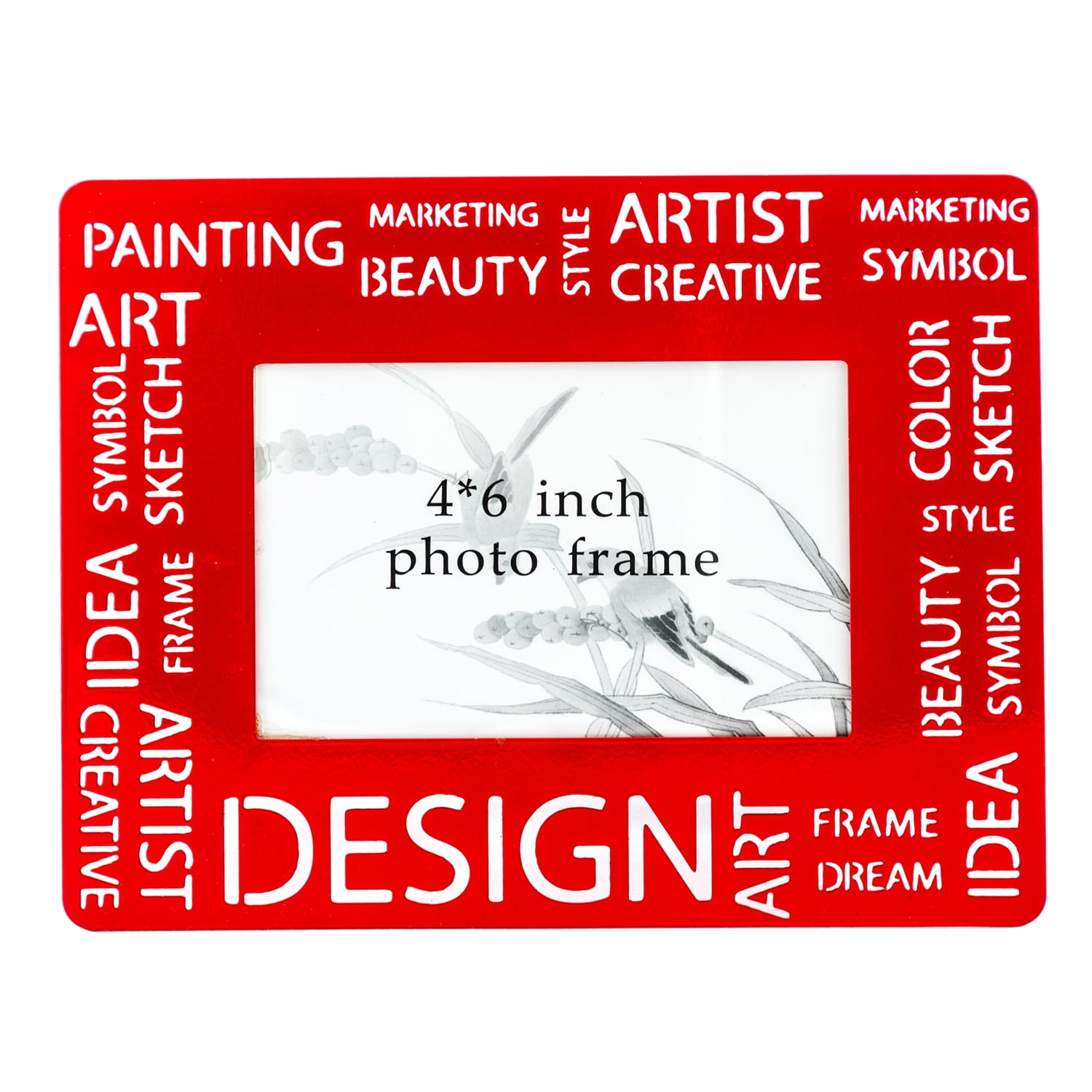 Homeessentials - Marco De Fotos Metal Diseño Moderno Rojo