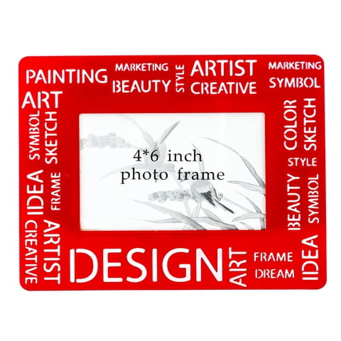 Homeessentials - Marco De Fotos Metal Diseño Moderno Rojo