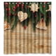 thumbnail image 1 of Cortina de ducha navideña con diseño de Papá Noel y ganchos, tamaño 60 x 72 pulgadas, 1 of 3