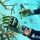thumbnail image 3 of Guantes Cressi HEX Grip azules talla M para pesca submarina de langosta, 3 of 5