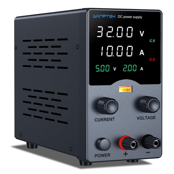 Fuente de alimentación DC WANPTEK POWER variable 30V 10A con puerto USB