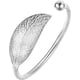 thumbnail image 1 of Pulseras de hoja de plata para mujeres, pulsera elegante con dije de hoja de plata de ley 925 a la moda, brazalete de joyería para mujer, pulseras de plata para cumpleaños, aniversarios y regalos de f, 1 of 7