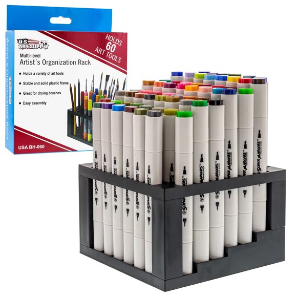 Caddy U.S. Art Supply - Organizador de Marcadores de 60 Ranuras
