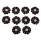 thumbnail image 5 of 10 unids perla rhinestone botón de flor adornos de cristal flatback decoración negro + perla, 5 of 5
