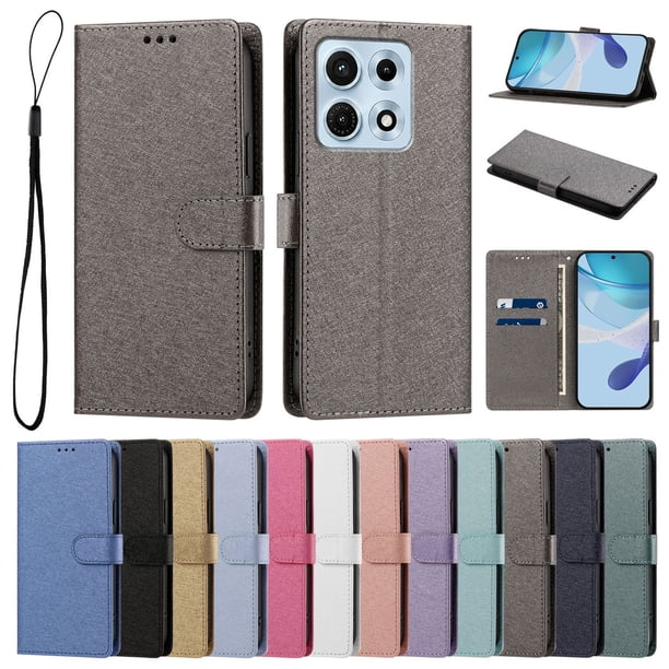 Cartera para Motorola Edge 70 Max 5G con Bolsillo de Tarjetas, Gris