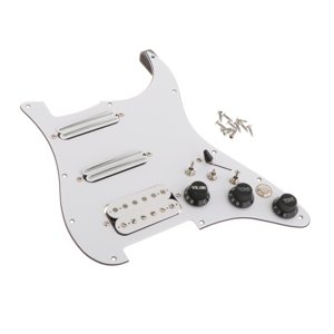 Bothyi - Loaded Prewired Pickguard Ssh Pastillas Repuesto De Guitarra Para Guitarras Eléctricas Blanco