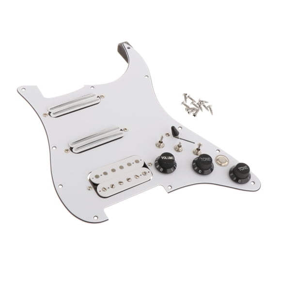 Loaded Prewired Pickguard SSH Pastillas Repuesto De Guitarra Para Guitarras Eléctricas Blanco
