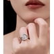 thumbnail image 3 of Anillos de Moissanita Juego de Anillos de Boda para Mujer Color D Claridad VVS1 Anillo de Compromiso de Oro Plata Esterlina 925 Eternidad Apilable Juego de Anillos Nupciales Talla 5-9, 3 of 7