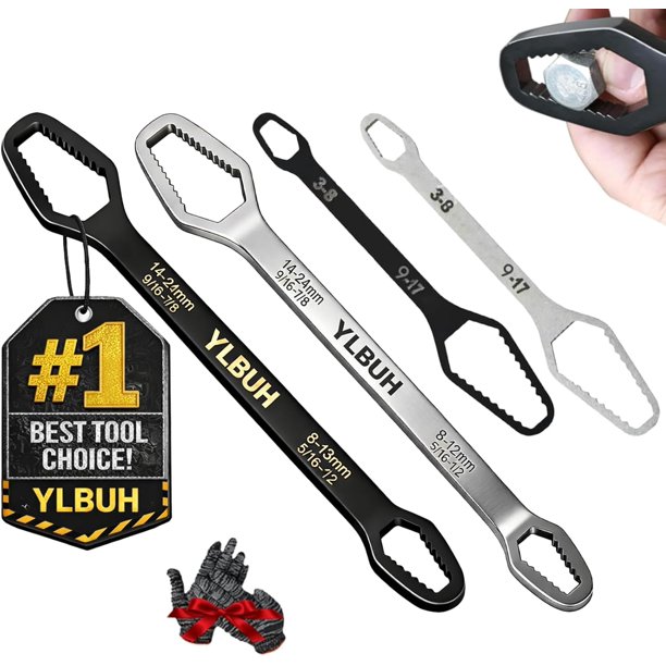 Juego 4 llaves autoajustables doble extremo 3-24mm fontanería bici automóvil