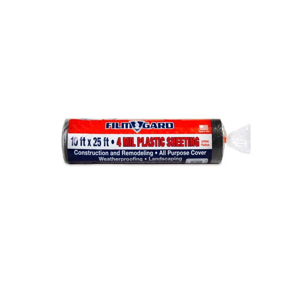 Lámina de plástico Film-Gard 626161, 3 m x 7,6 m x 0,1 mm, color negro
