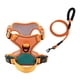 thumbnail image 2 of Arnés Para Perros Con Correa Ajustable Suave Con Clip Frontal Para Perros Mascotas Caminando Naranja Verde M, 2 of 3