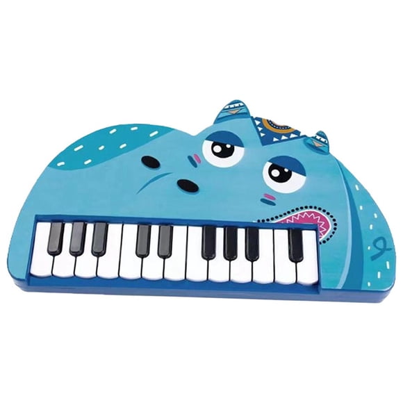 Órgano electrónico 22 teclas Piano portátil bebé Piano juguete animales Piano teclado juguete para niños niñas de 1 a 6 años regalos de cumpleaños , Hippo Hipopótamo