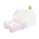 thumbnail image 4 of Caja De Baño Transparente Para Loros, Ideal Para Agapornis, Periquitos Y Canarios, Color Morado., 4 of 5