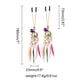 thumbnail image 2 of 1 Pair Scalloped Feather Nipple Clips - Erotic Rope BDSM Bondage Sex Toys For Couples & Women - Flirting Exotic Accessories For Flirty Fun!, 2 of 2