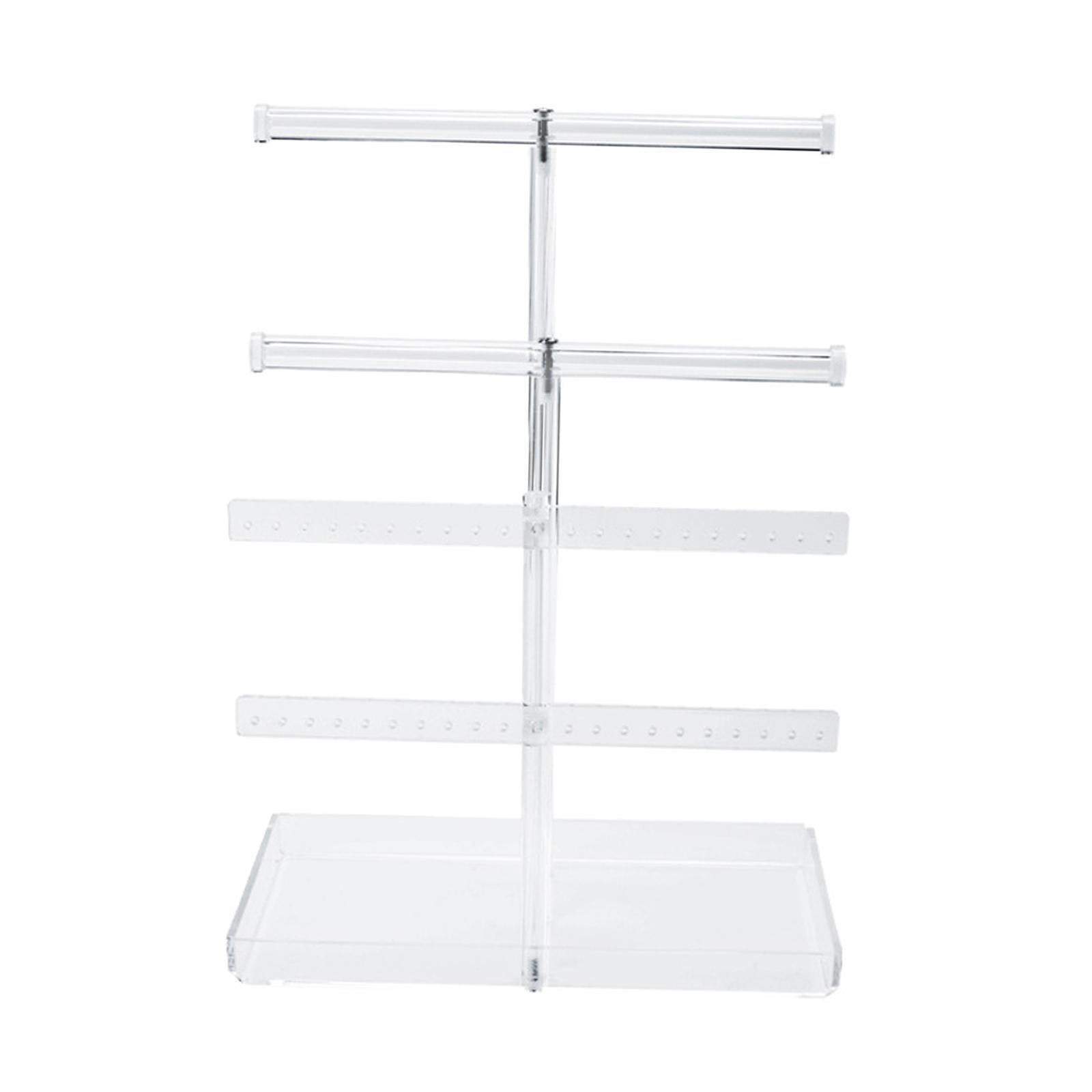 Ioensy - Organizador De Joyas De Acrílico Transparente, Soporte Para Pulseras, Brazaletes Y Pendientes