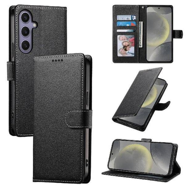 Funda para FOXDOCK Samsung Galaxy S24– Cuero Premium, 3 ranuras para tarjetas, Protección contra impactos