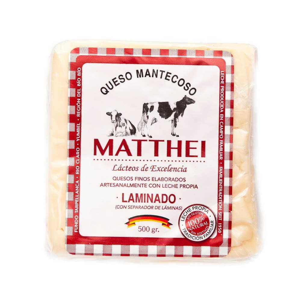 Queso Mantecoso Laminado 500 g Matthei