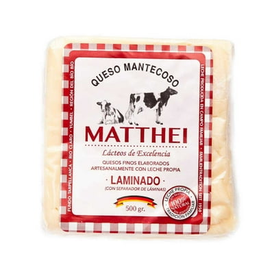 Queso Mantecoso Laminado 500 G Matthei