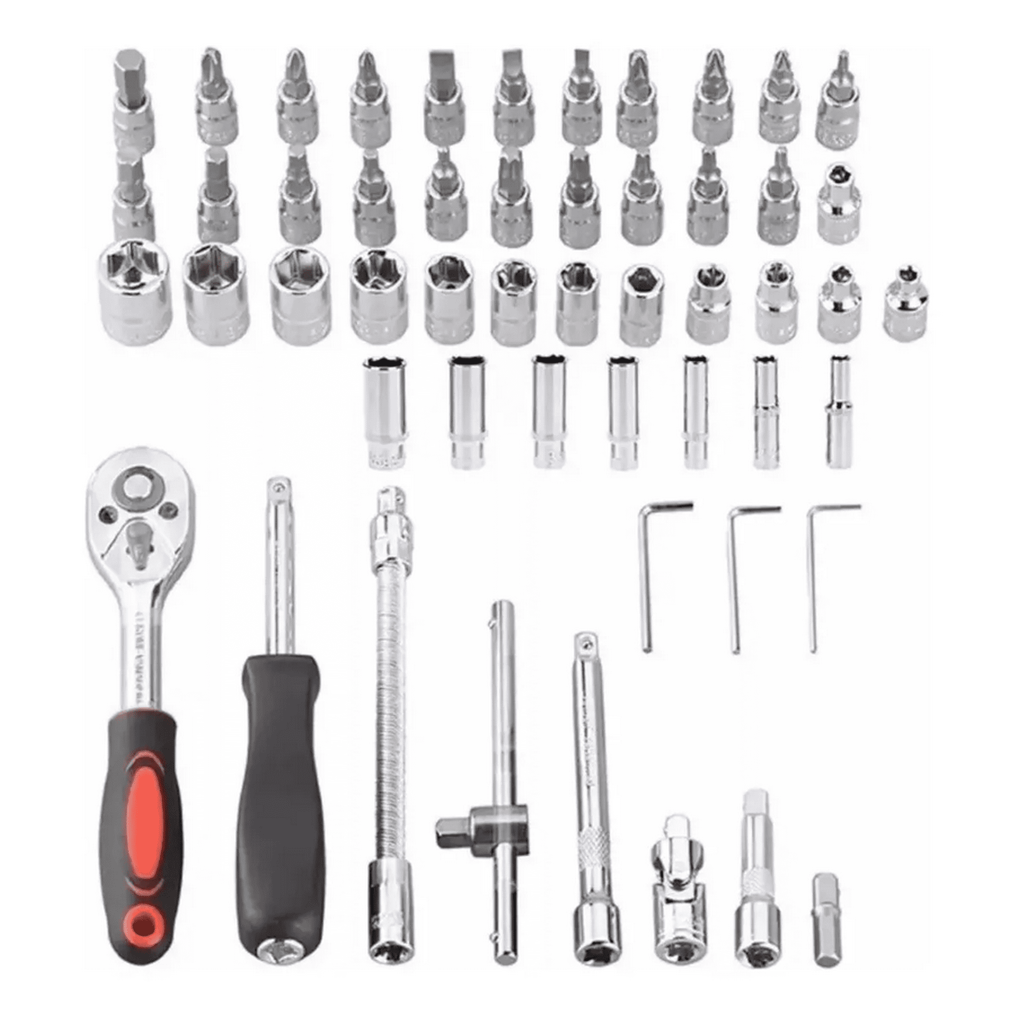 Genérico - Set Caja De Dados Juego Herramientas 53 Pcs Rojo