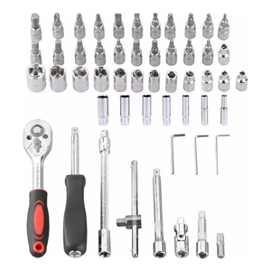 Genérico - Set Caja De Dados Juego Herramientas 53 Pcs Rojo