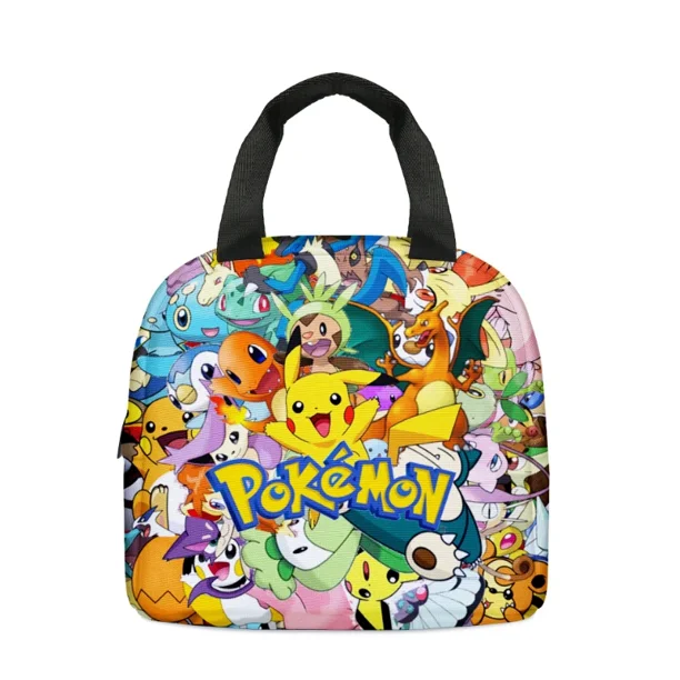 HOT Pokemon Kawaii Pikachu Student Anime Portable Lunch Box Cute Pokemon Series Children School Lunch Bag Convenient