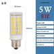 thumbnail image 2 of E12 led bombilla, mini base de candelabra, 5W (equivalente), 5000K luz diurna blanca no dimmable, bombilla pequeña T3 / T4 para ventiladores de techo y lámparas, paquete de 6, 2 of 3