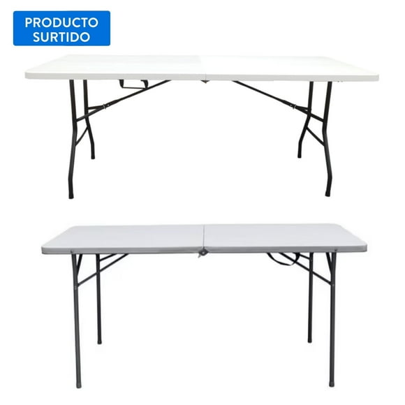 Mesa plegable rectangular 180 cm, producto surtido, 1 un