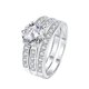 thumbnail image 1 of 925 Sterling Silver Moissanite Eternity Ring - Perfect Wedding, Engagement, and Anniversary Gift, 1 of 4