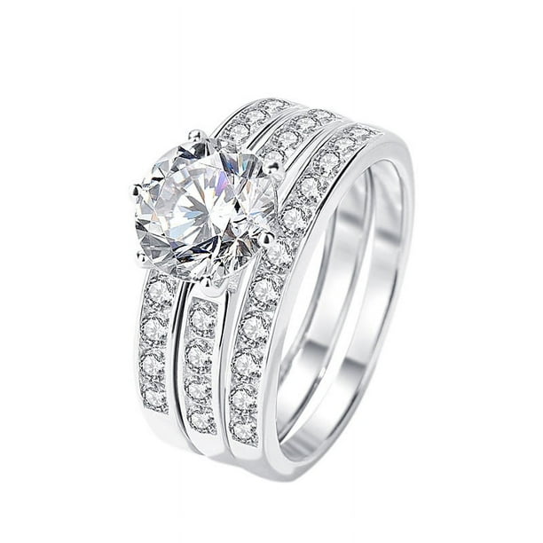925 Sterling Silver Moissanite Eternity Ring - Perfect Wedding, Engagement, and Anniversary Gift