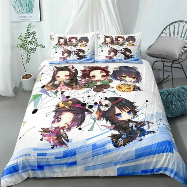 Naruto Animation Character Quilt Duvet Cover Set Bedspread Super 3-Piece Bedding Set