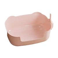 Ioensy - Cajas De Arena Abiertas Con Pala Y Lado Alto Para Gatos, Caja De Arena Para Gatos De Interior, Color Rosa