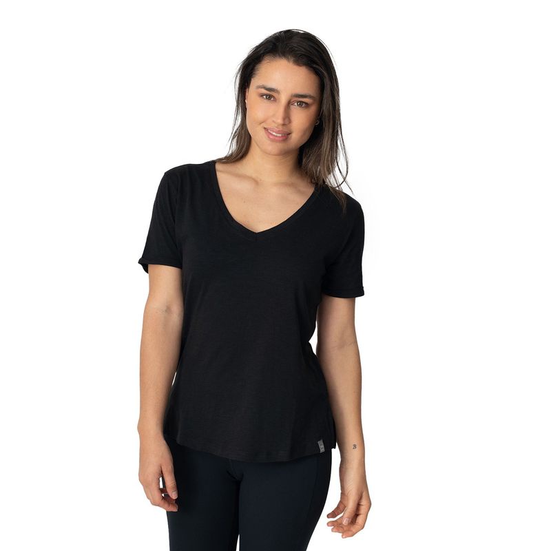 Polera Mujer Escote V Manga Corta Tara Lenga® Sustentable
