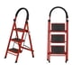 thumbnail image 1 of Escalera Plegable 3 Peldaños Aluminio Antideslizante 130 kg Rojo, 1 of 4