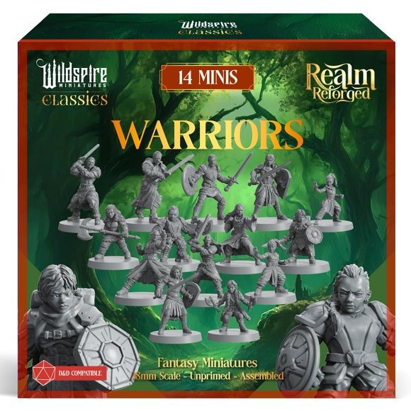 Set de 14 miniaturas Wildspire Warriors de 28 mm