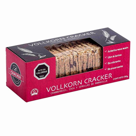 Tostadas Cracker Cranberries Chía Y Semillas Maravilla 1 Un 130 g Vollkorn