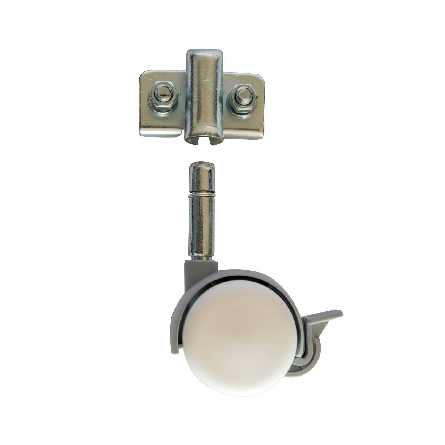 Rosen - Pack Rueda Diván - Nido Color Blanco+ Soporte Metalico, Vástago 1,2 Cm