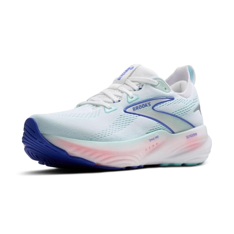 Zapatillas Para Correr Brooks Glycerin 22 Para Mujer, Blanco/Azul, Talla 8.5