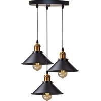 Genérico - Lámpara Colgante Techo Industrial Ajustable 3 Focos Jhn