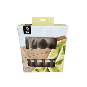 Genérico - Cubiertos Mango Madera, Café