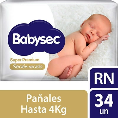 Pañales Recién Nacido Rn 34 Un 34 Un Babysec