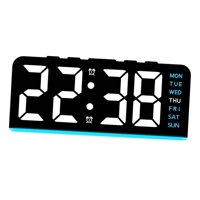 Bothyi - Reloj Despertador Digital Con Luz Nocturna Led Para Dormitorio De Estilo Rústico, Sala De Estudio, Luz Azul.