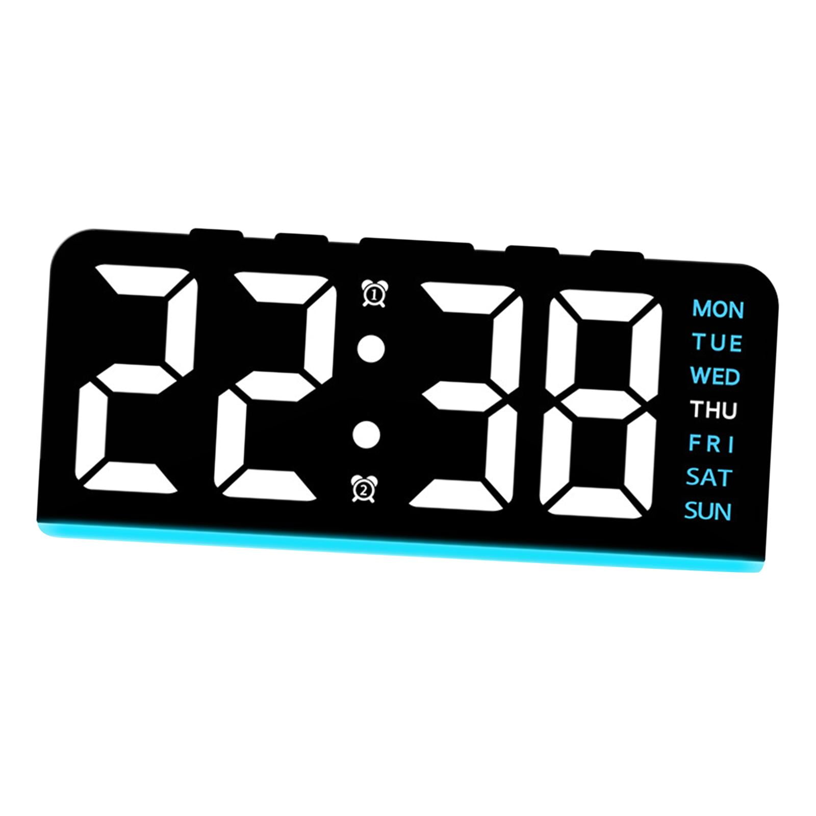 Bothyi - Reloj Despertador Digital Con Luz Nocturna Led Para Dormitorio De Estilo Rústico, Sala De Estudio, Luz Azul.