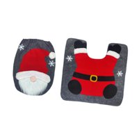 Bothyi - Juego De Alfombrillas Para Inodoro Con Diseño Navideño, Cómodas Y Decorativas Piezas Centrales Para Navidad