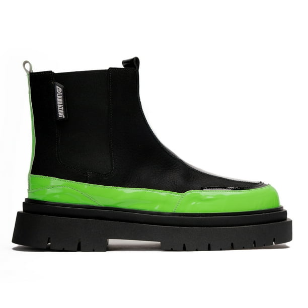 Botín Cuero Gaffh Negro Verde Landazuri