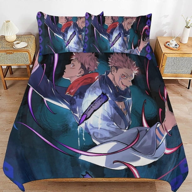 Jujuu isen Bedding Set Duvet Cover Comfortable and Lightweight Cartoon Bedding3 Piece
