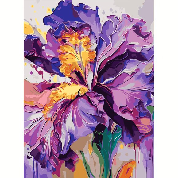 Kit de Pintar por Números GEMFAMILY 41x51 cm Flor de Lirio