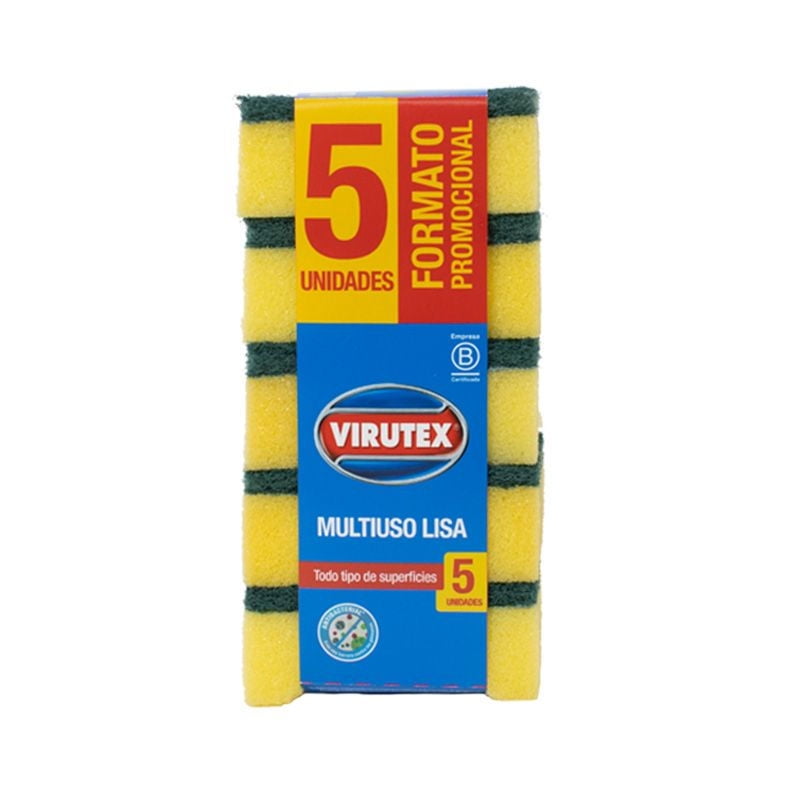 Esponja Lisa X5 Clásica 5 Un Virutex