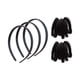 thumbnail image 1 of Set De 3 Cintillo Liso + 12 Colets Para El Pelo - Negro, 1 of 4