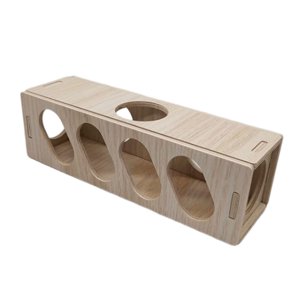 Ioensy - Túnel De Madera Para Hámster, Cobertizo, Casa De Hámster De Juguete, Montaje Con Incrustaciones Para Chinchillas