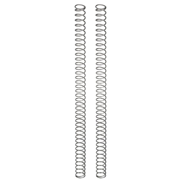 Uxcell 2 Paquete de Resortes de Compresión, 17mm OD, 1.5mm Tamaño de Alambre, 300mm Longitud Libre, Construcción de Acero para Resortes Mecánicos de Compresión Extendida, Tono Plateado